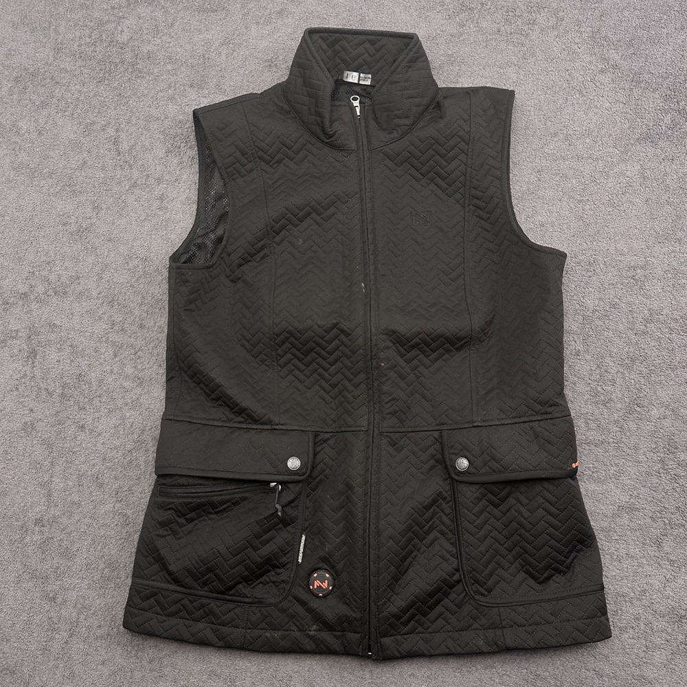 Mobile Warming Women's size large Heated Zip Vest Black No Battery waterpell